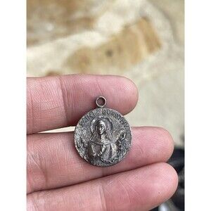 Catholic Saint Dorothy  Sterling Silver Charm  Religious Medal Pendant